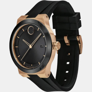 Bold Fusion Men Quartz Black Dial Analog Silicone Watch 3600851
