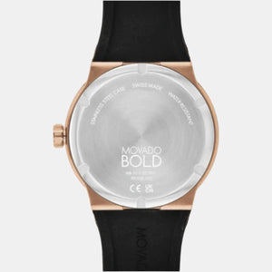 Bold Fusion Men Quartz Black Dial Analog Silicone Watch 3600851