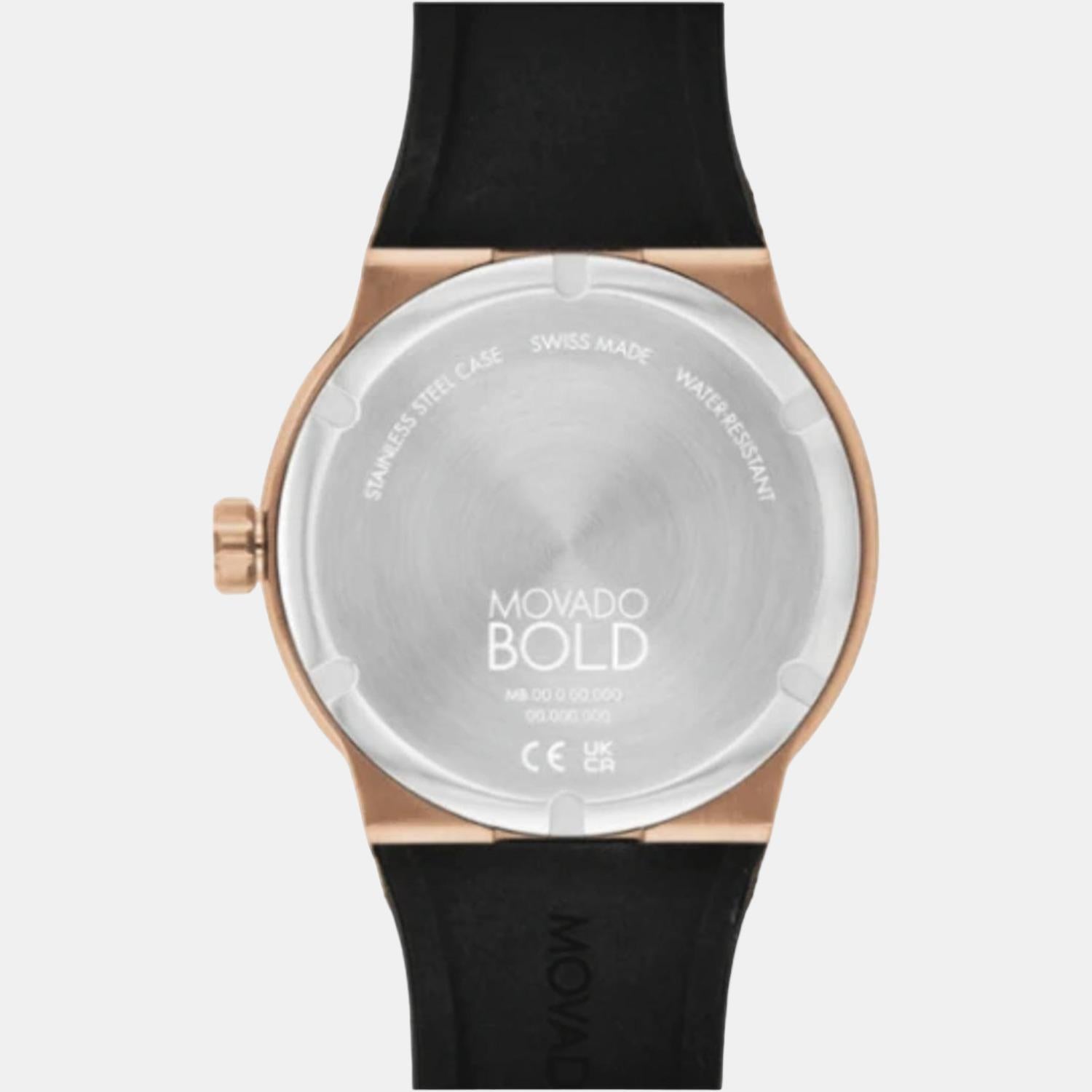 Bold Fusion Men Quartz Black Dial Analog Silicone Watch 3600851
