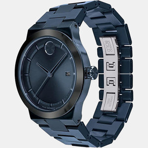 Bold Fusion Men Quartz Blue Dial Analog Stainless Steel Watch 3600852