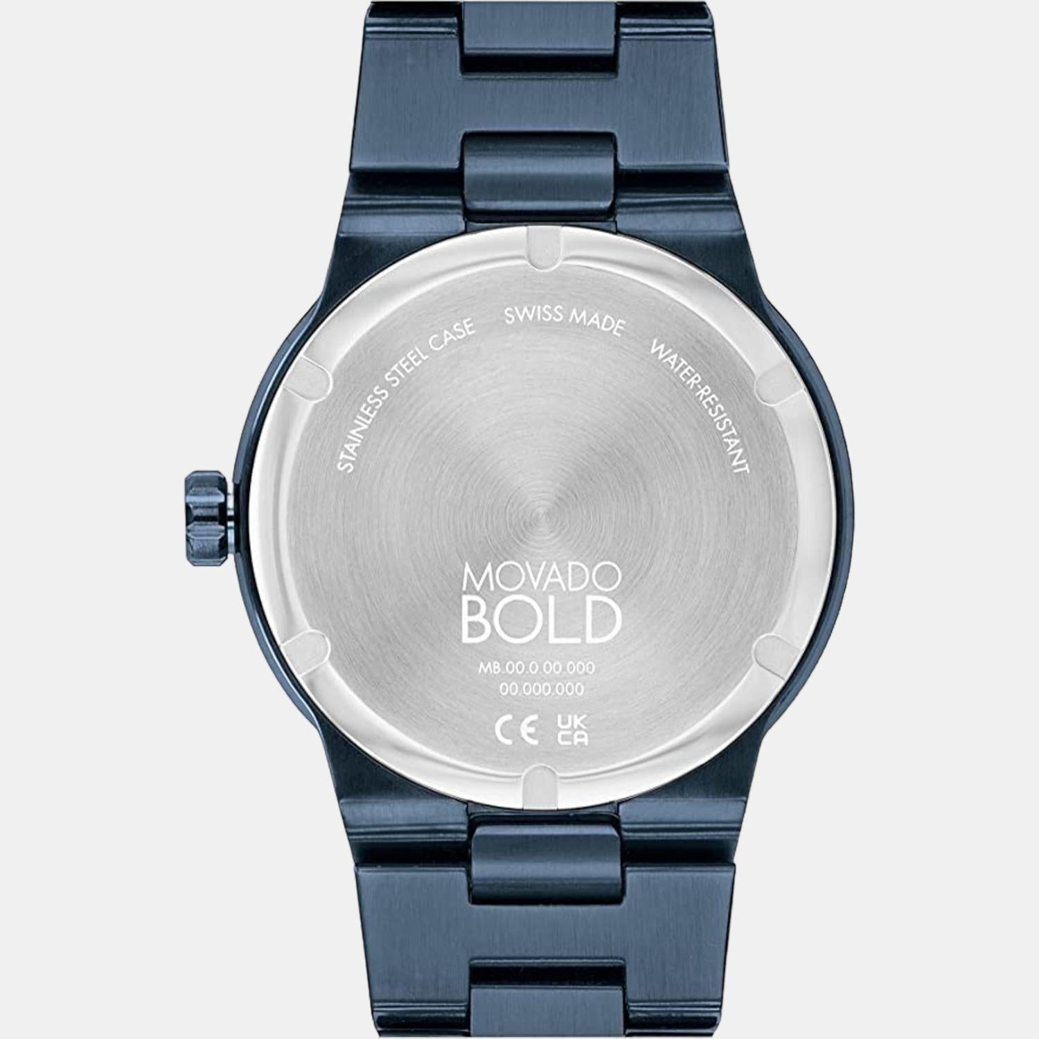 Bold Fusion Men Quartz Blue Dial Analog Stainless Steel Watch 3600852