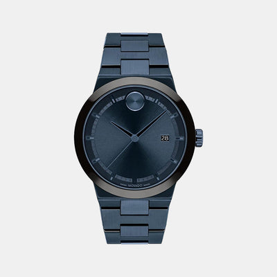 Bold Fusion Men Quartz Blue Dial Analog Stainless Steel Watch 3600852