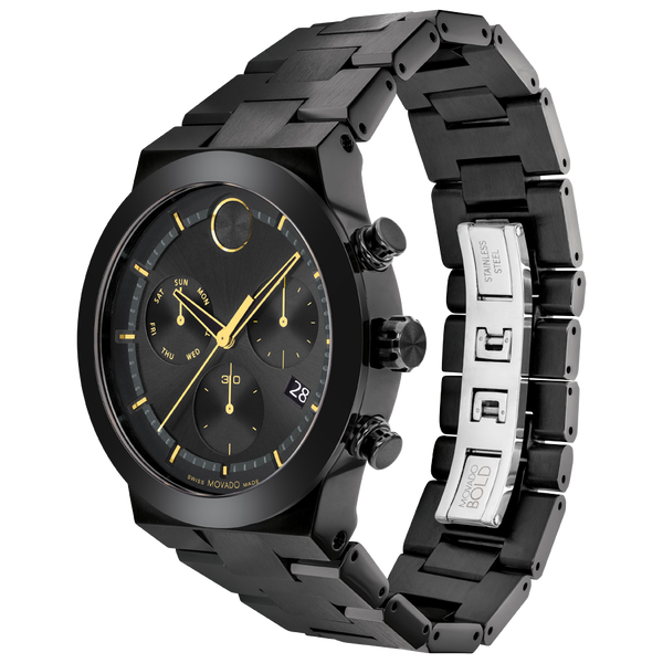 Movado Bold Fusion Black Dial Men 44.5mm