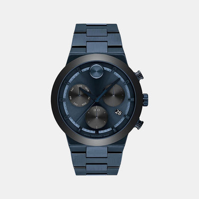 Bold Fusion Men Quartz Blue Dial Chronograph Stainless Steel Watch 3600859