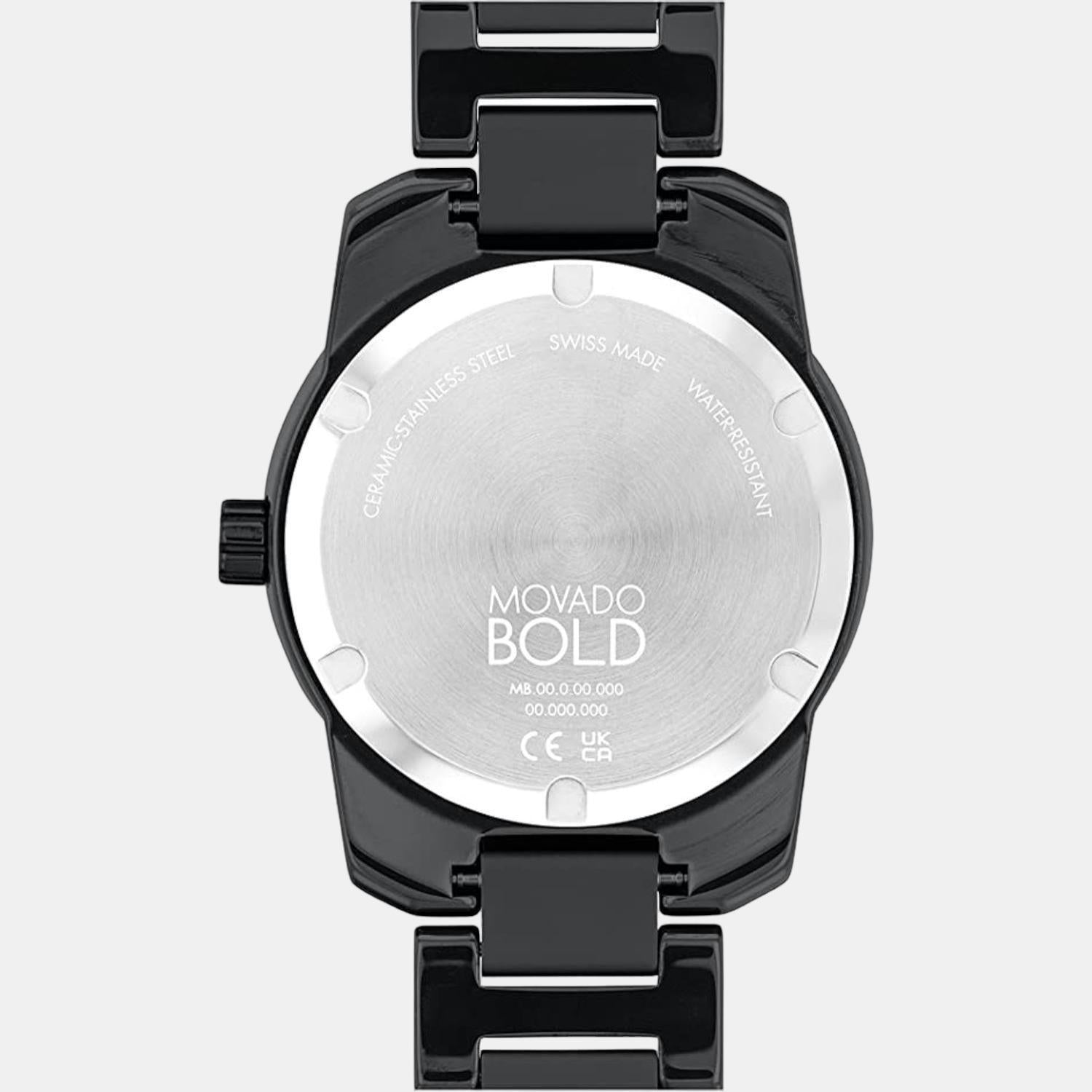 Bold Verso Men Quartz Black Dial Analog Stainless Steel Watch 3600863