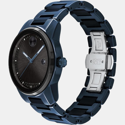 Bold Verso Men Quartz Black Dial Analog Stainless Steel Watch 3600864