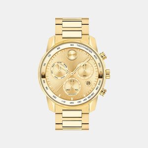 Bold Verso Men Quartz Gold Dial Chronograph Stainless Steel Watch 3600866