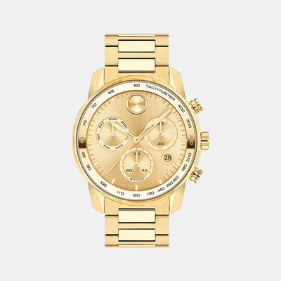 Bold Verso Men Quartz Gold Dial Chronograph Stainless Steel Watch 3600866