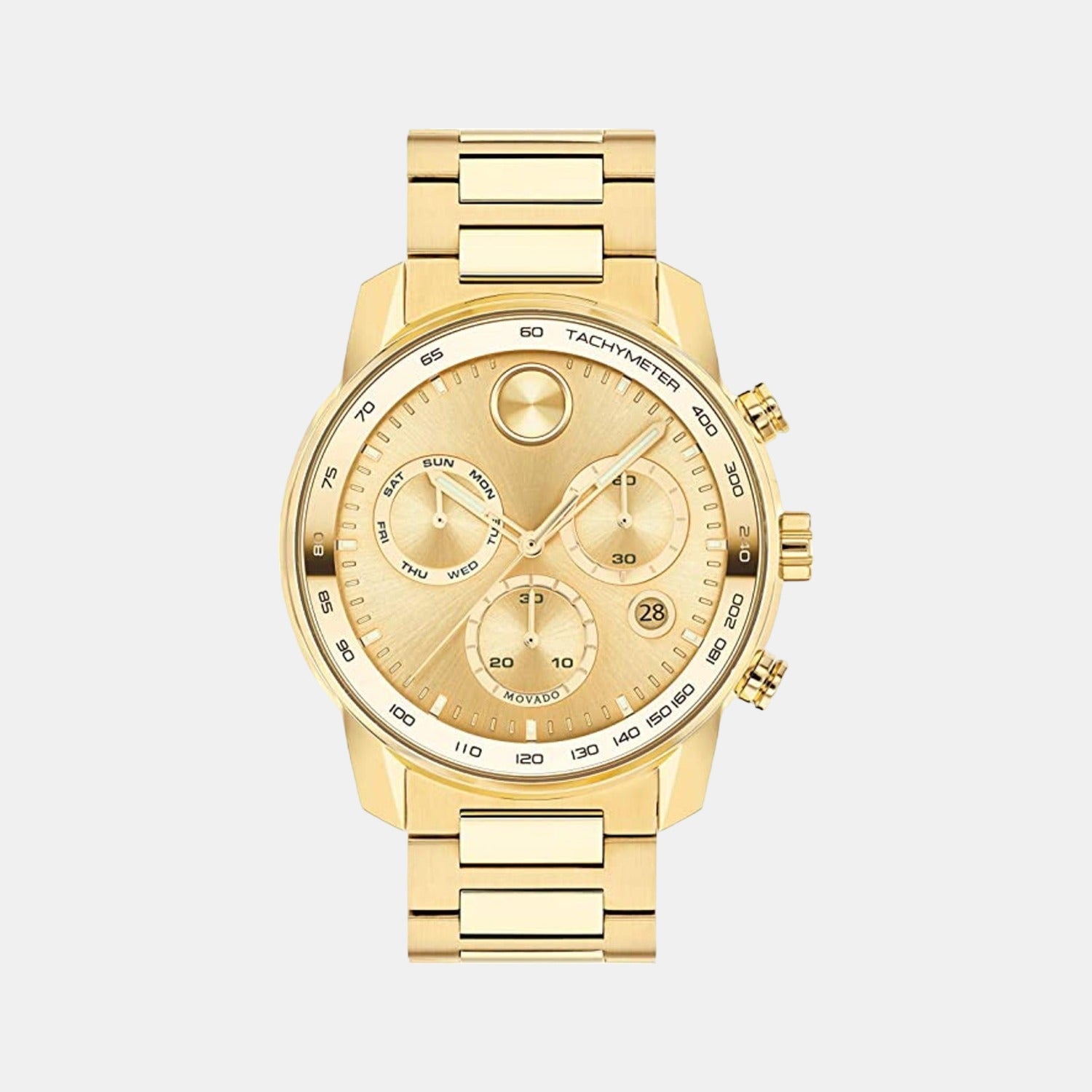 Bold Verso Men Quartz Gold Dial Chronograph Stainless Steel Watch 3600866