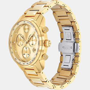 Bold Verso Men Quartz Gold Dial Chronograph Stainless Steel Watch 3600866