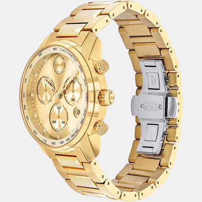 Bold Verso Men Quartz Gold Dial Chronograph Stainless Steel Watch 3600866