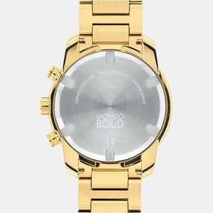 Bold Verso Men Quartz Gold Dial Chronograph Stainless Steel Watch 3600866