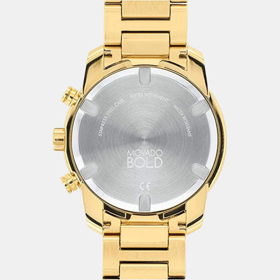 Bold Verso Men Quartz Gold Dial Chronograph Stainless Steel Watch 3600866