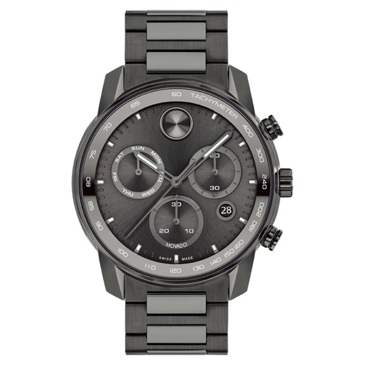 Movado Bold Verso Gunmetal Dial Men 44mm