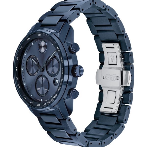 Movado Bold Verso Blue Dial Men 44mm
