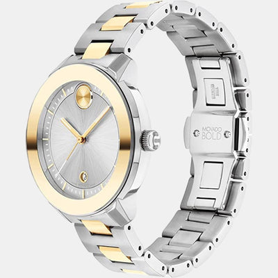 Bold Verso Women Quartz Silver Dial Analog Stainless Steel Watch 3600870