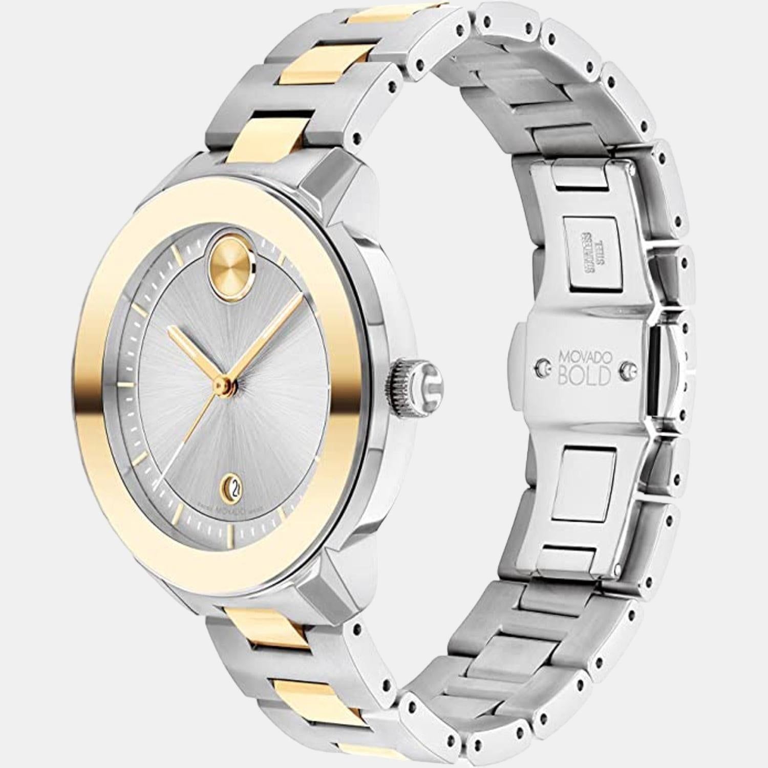 Bold Verso Women Quartz Silver Dial Analog Stainless Steel Watch 3600870
