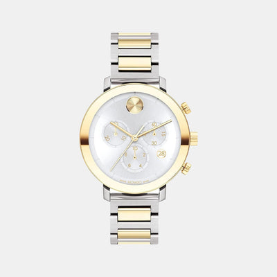 Bold Evolution Women Quartz Silver Dial Chronograph Stainless Steel Watch 3600885