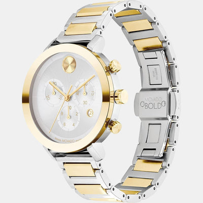 Bold Evolution Women Quartz Silver Dial Chronograph Stainless Steel Watch 3600885