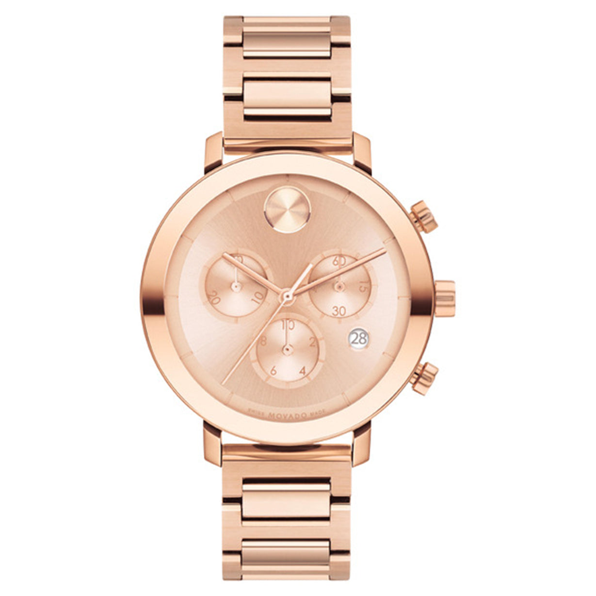 Movado Bold Evolution Rose Gold Dial Women 38mm