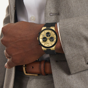Movado Bold Fusion Gold Dial Men 44.5mm