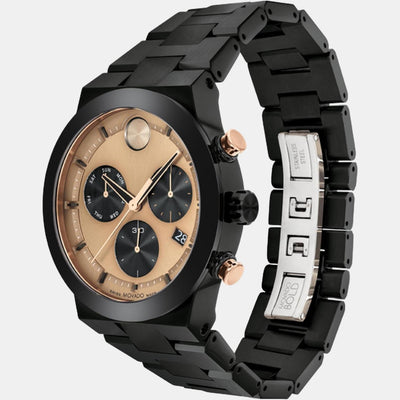 Bold Fusion Men Quartz Brown Dial Chronograph Stainless Steel Watch 3600897