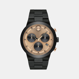 Bold Fusion Men Quartz Brown Dial Chronograph Stainless Steel Watch 3600897
