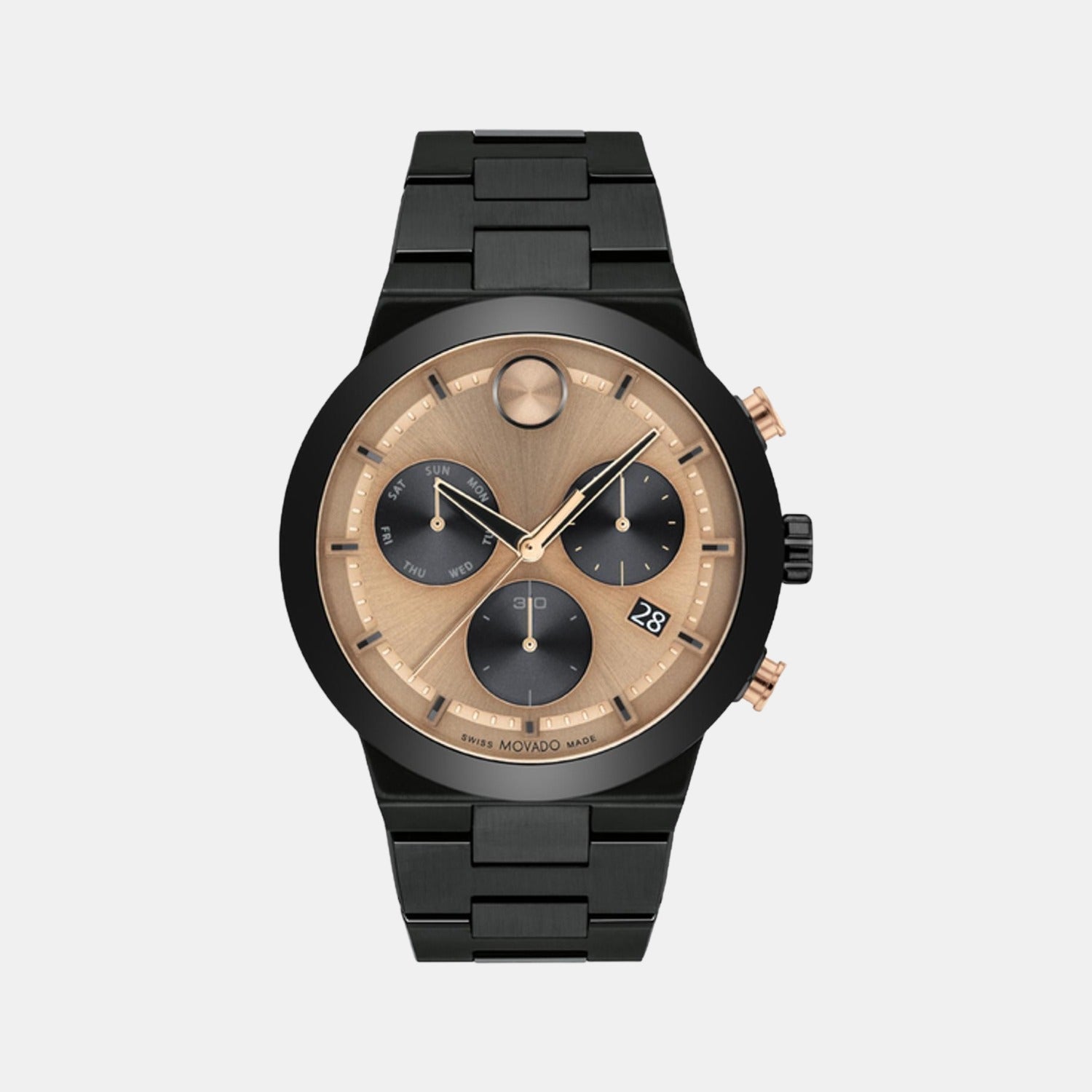 Bold Fusion Men Quartz Brown Dial Chronograph Stainless Steel Watch 3600897