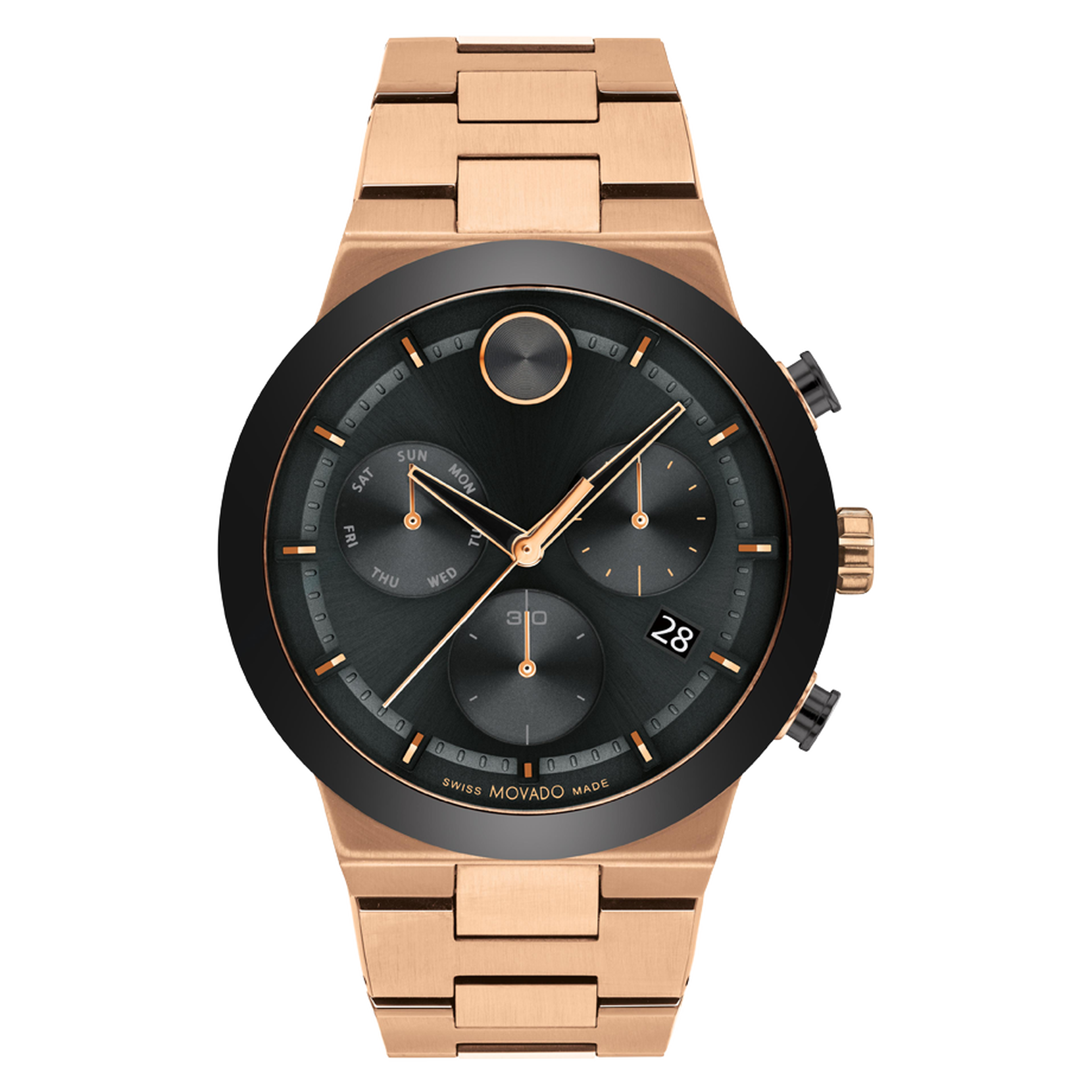 Movado Bold Fusion Black Dial Men 44mm