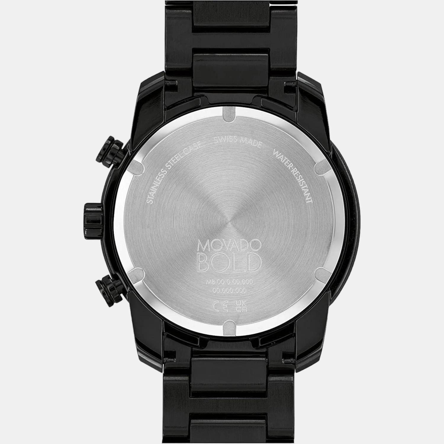 Bold Verso Men Quartz Black Dial Chronograph Stainless Steel Watch 3600906