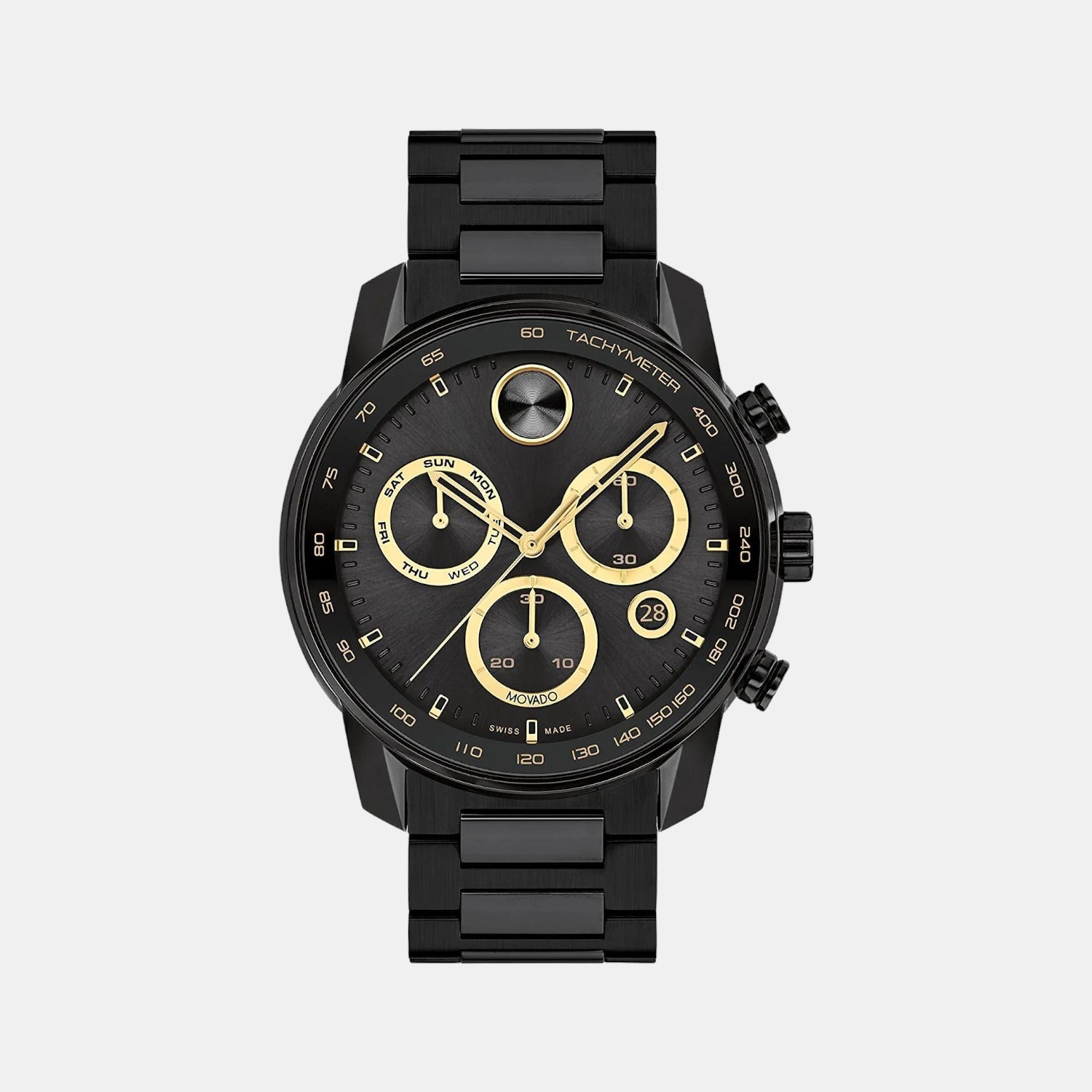 Bold Verso Men Quartz Black Dial Chronograph Stainless Steel Watch 3600906