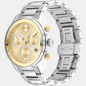 Bold Verso Men Quartz Gold Dial Chronograph Stainless Steel Watch 3600907