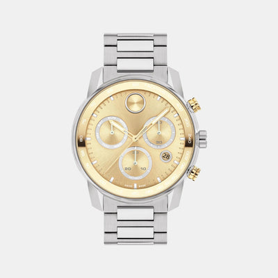 Bold Verso Men Quartz Gold Dial Chronograph Stainless Steel Watch 3600907