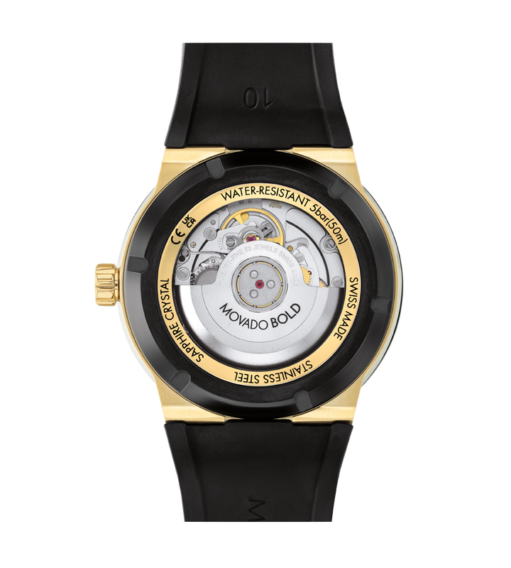 Movado Bold Fusion Black And Gold Dial Men 43.5MM