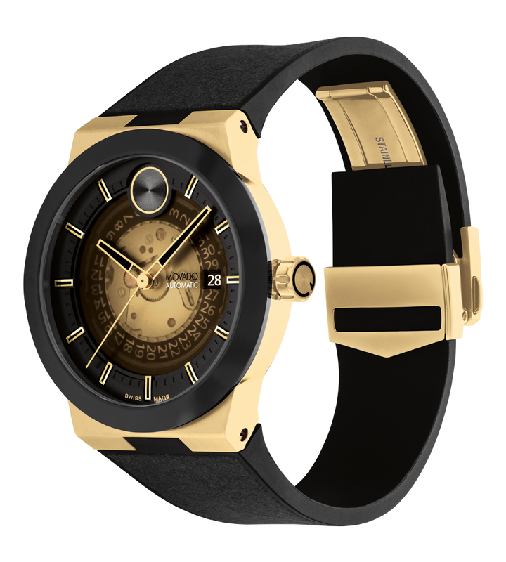 Movado Bold Fusion Black And Gold Dial Men 43.5MM