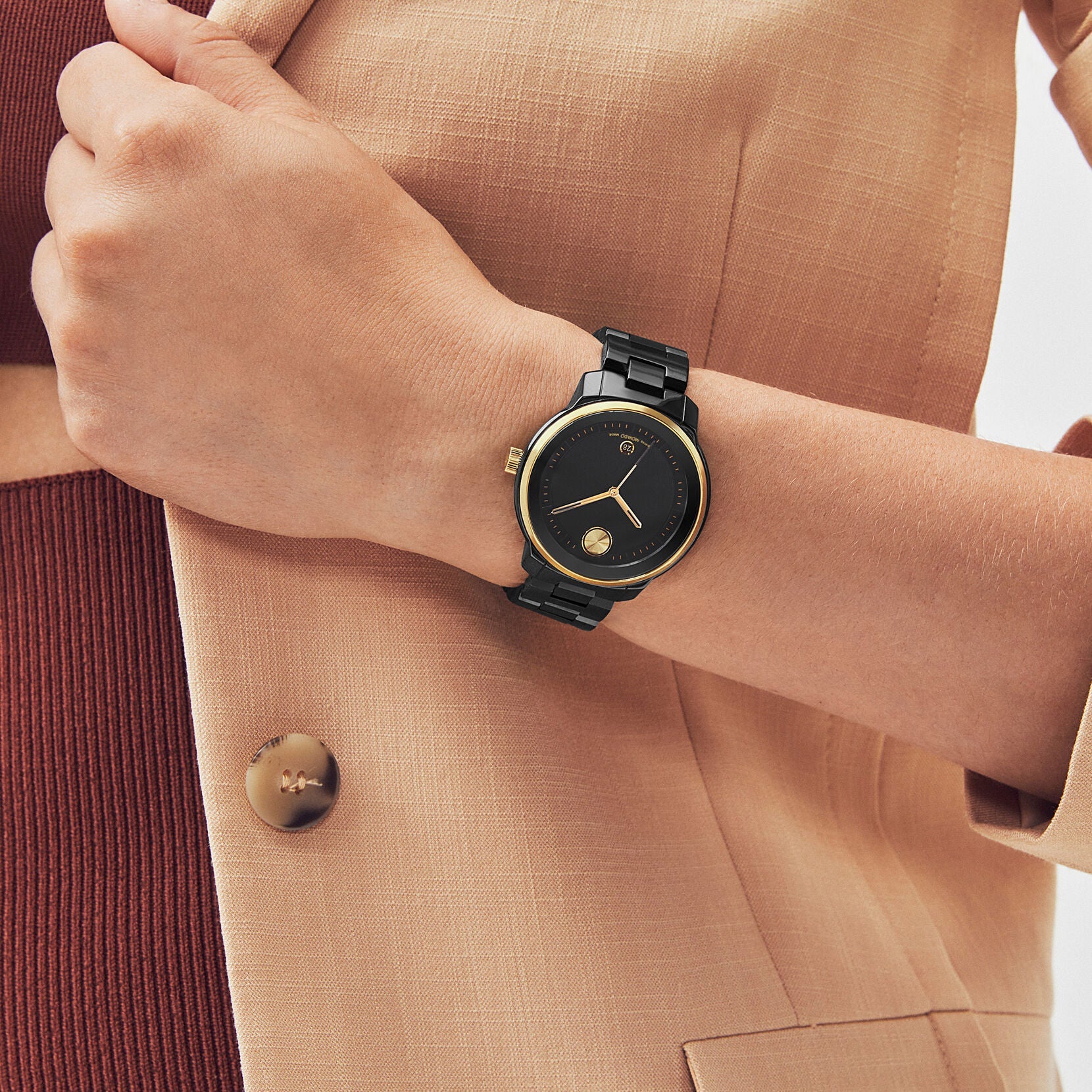 Movado Bold Fusion Verso Black Dial Women 39mm