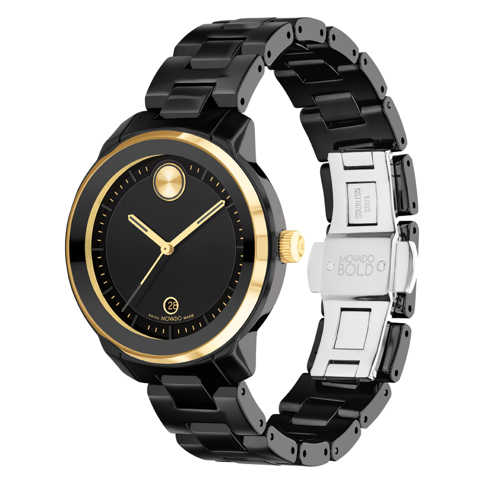 Movado Bold Fusion Verso Black Dial Women 39mm