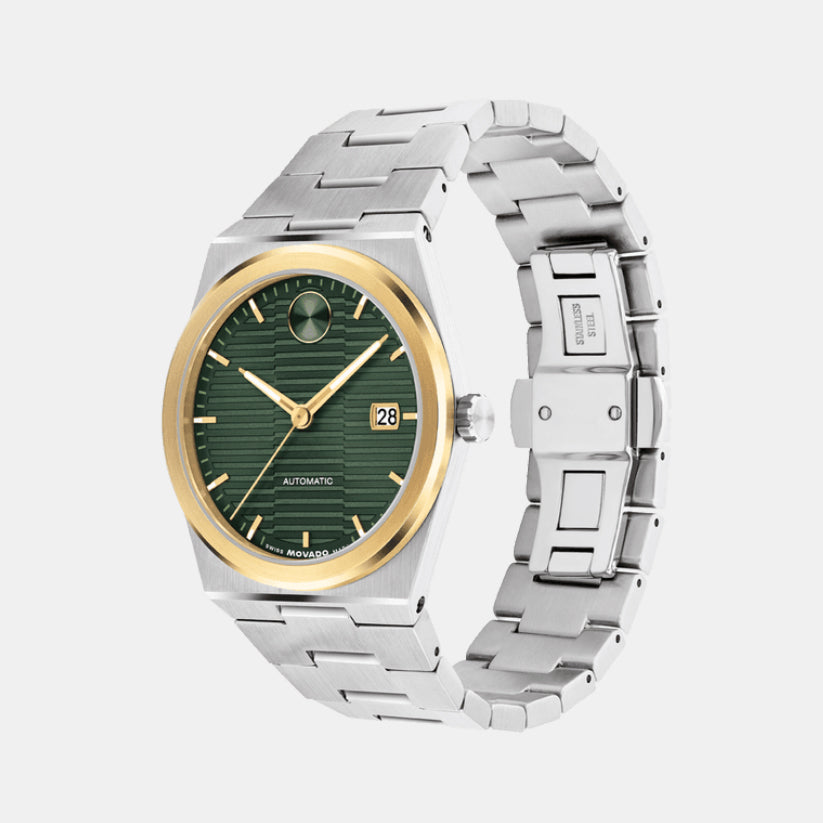 Bold Women Automatic Green Dial Analog Stainless Steel Watch 3600942