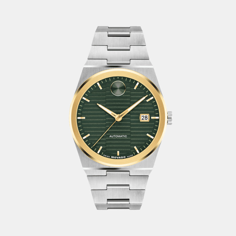 Bold Women Automatic Green Dial Analog Stainless Steel Watch 3600942