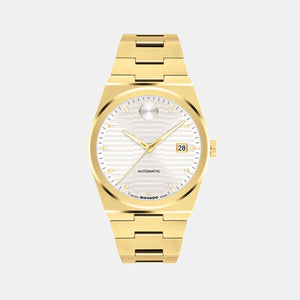 Bold Quest Men Automatic White Dial Analog Stainless Steel Watch 3600943