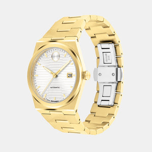 Bold Quest Men Automatic White Dial Analog Stainless Steel Watch 3600943