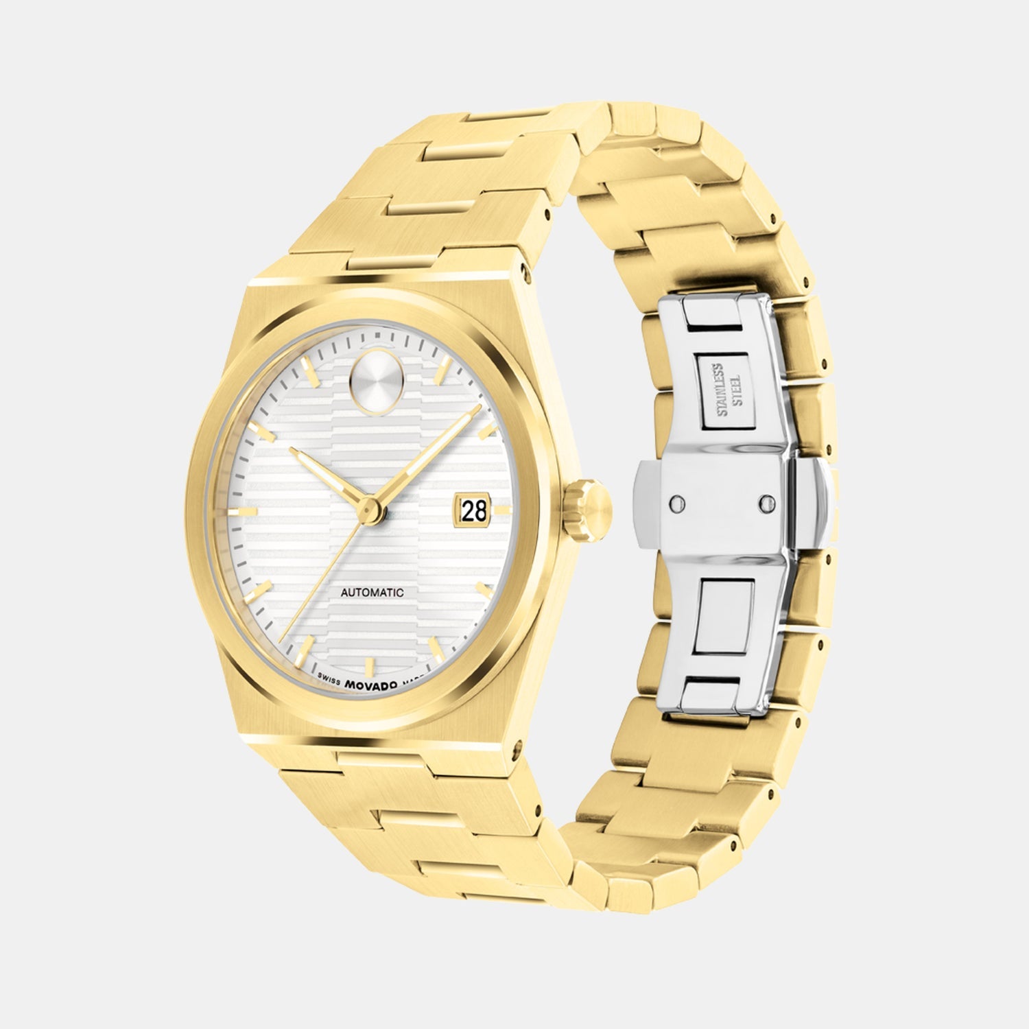 Bold Quest Men Automatic White Dial Analog Stainless Steel Watch 3600943