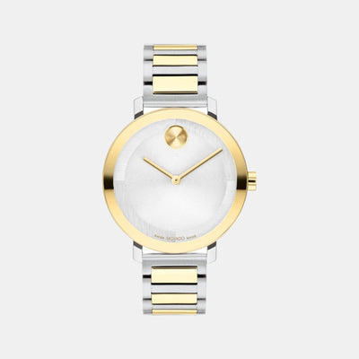 Bold Women Quartz Silver Dial Analog Stainless Steel Watch 3601105