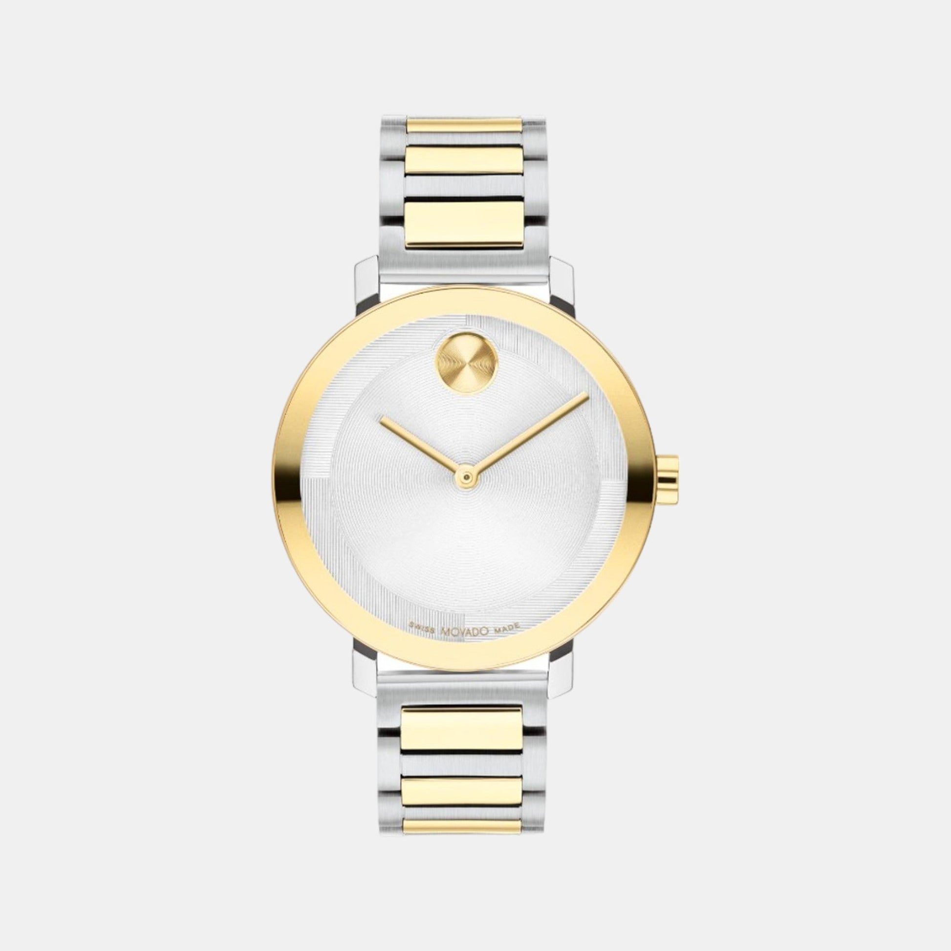 Bold Women Quartz Silver Dial Analog Stainless Steel Watch 3601105