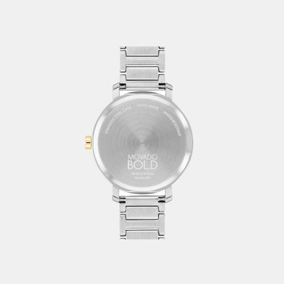 Bold Women Quartz Silver Dial Analog Stainless Steel Watch 3601105