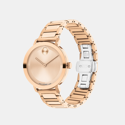 Bold Women Quartz Rose Gold Dial Analog Stainless Steel Watch 3601142