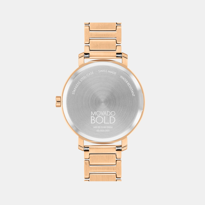 Bold Women Quartz Rose Gold Dial Analog Stainless Steel Watch 3601143