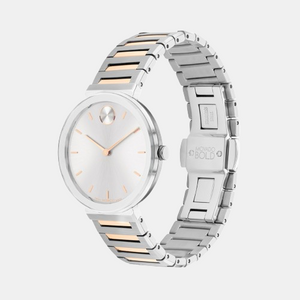 Bold Women Quartz Silver Dial Analog Stainless Steel Watch 3601146