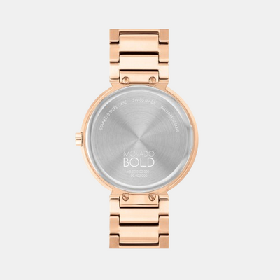 Bold Women Quartz Rose Gold Dial Analog Stainless Steel Watch 3601147