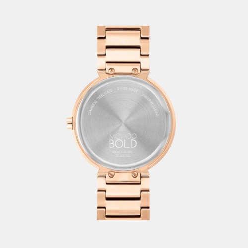 Bold Women Quartz Rose Gold Dial Analog Stainless Steel Watch 3601147